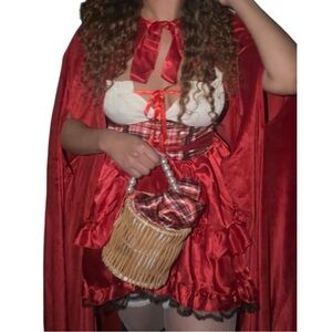 Dolls Kill Red Riding Hood Costume Set (All Original Accessories+Pearl Basket)